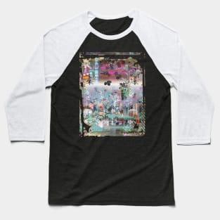 Japan City Night Streets View Collage Art 91 Baseball T-Shirt